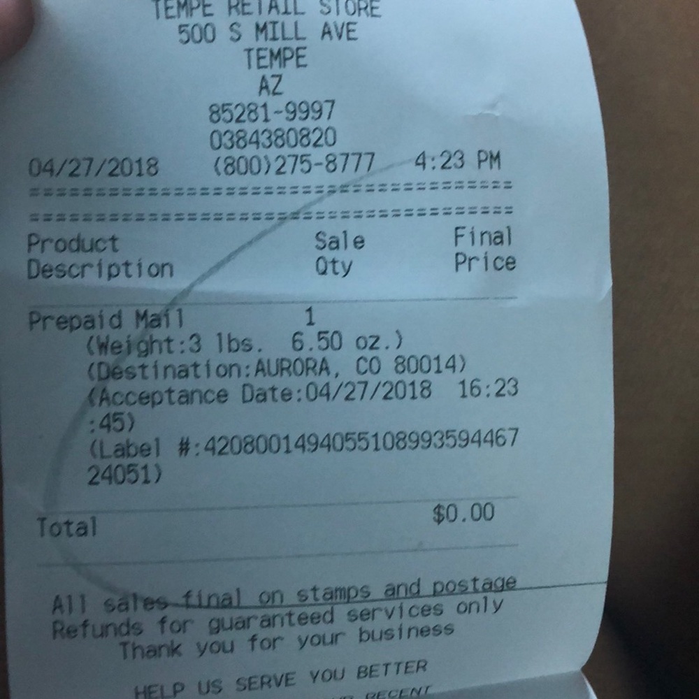 Proof of shipment 📦